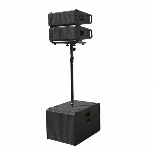 Subwoofer und 2 Topteile unseres DAS Audio Event 26 line array - hier im ground stack mode