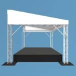 Überdachte Outdoor-Bühne 6x4m ausleihen für Ihr openair Event in Berlin