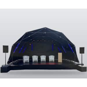 Outdoor-Bühne mit Runddach 7.27 x 3.68 m